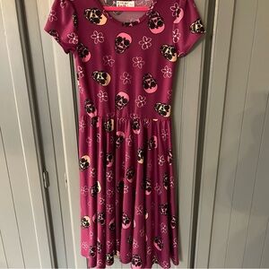 Dot Dot Smile Girls 8/10 Purple Skull Cap Sleeve Twirl Dress NWOT MRSP‎ $36